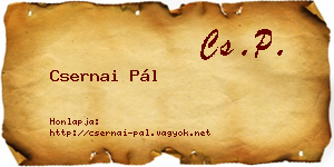 Csernai Pál névjegykártya