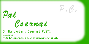 pal csernai business card